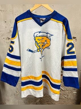 Vintage USA Made Paw Adult Hurricane Richardson 25 Hockey Jersey Sporty USA Made